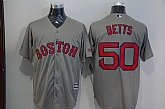 Boston Red Sox #50 Mookie Betts Gray New Cool Base Stitched MLB Jersey,baseball caps,new era cap wholesale,wholesale hats